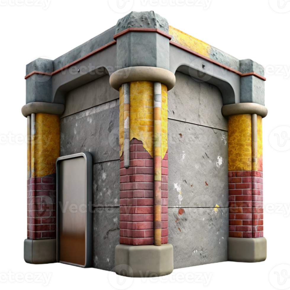 extraordinary artistic Urban Mural Corner Isolated exclusive png