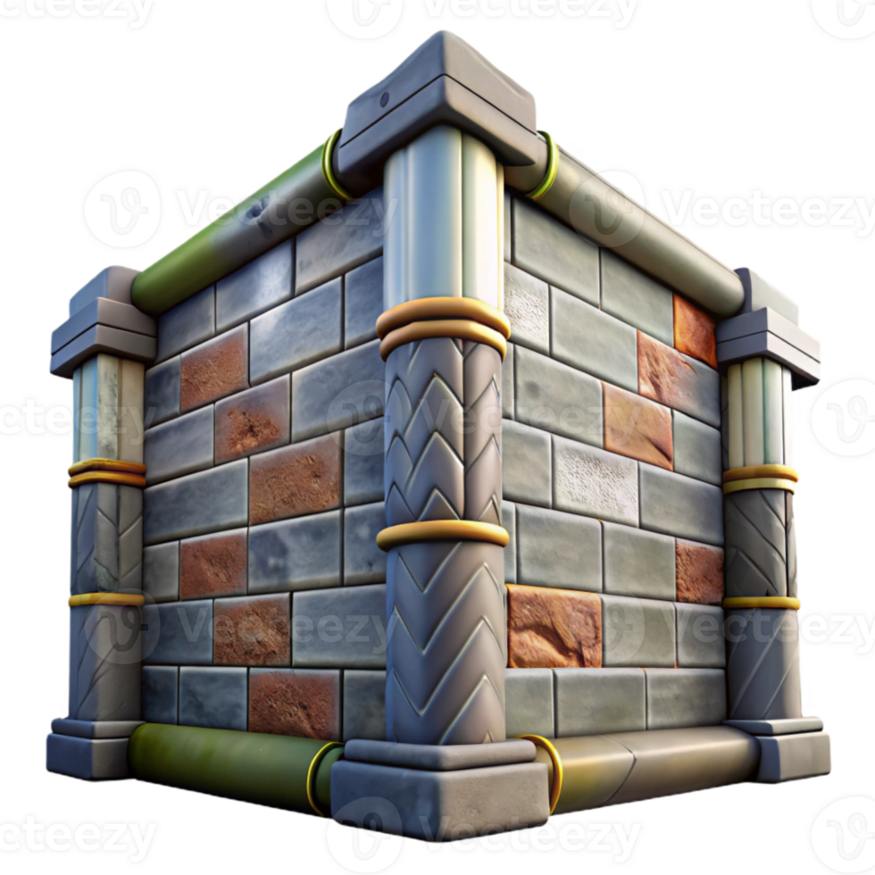 beautiful artistic Urban Mural Corner Isolated exclusive png