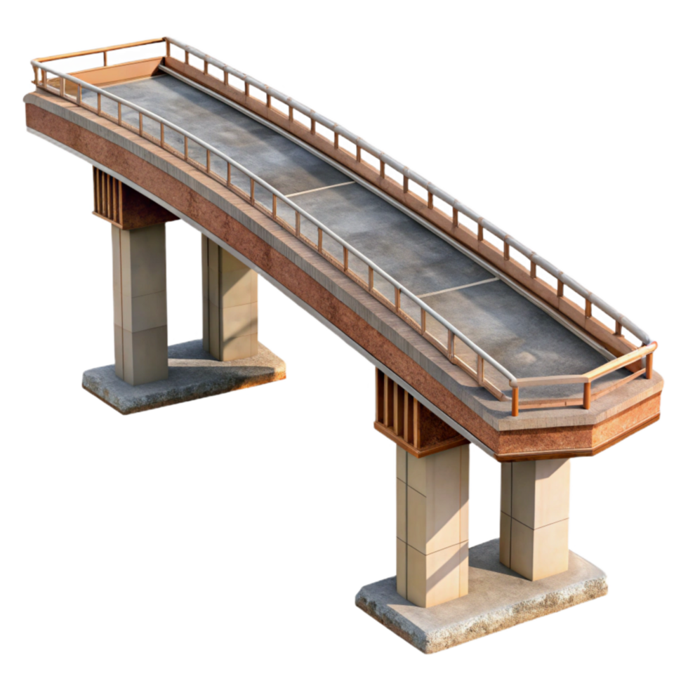 impressive artistic Urban Skyway Elevated Walkway Cutout Transparent Background genuine png