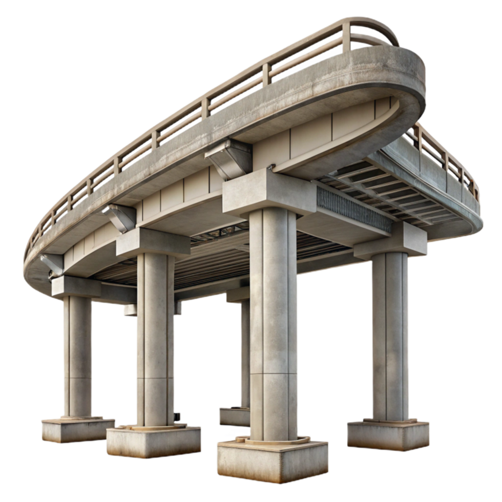 impressive artistic Urban Skyway Support Structure Isolated premium png