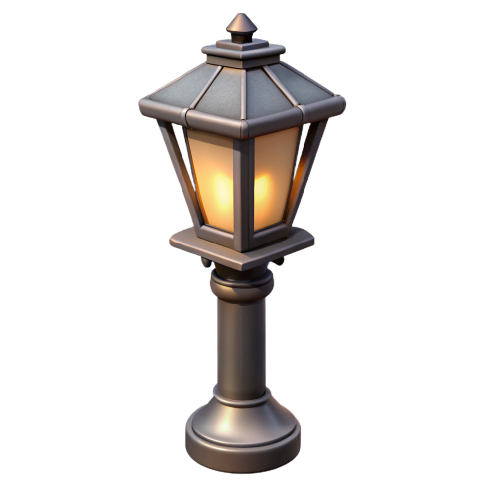 impressive rustic Urban Street Lamp Classic Design Isolated authentic png