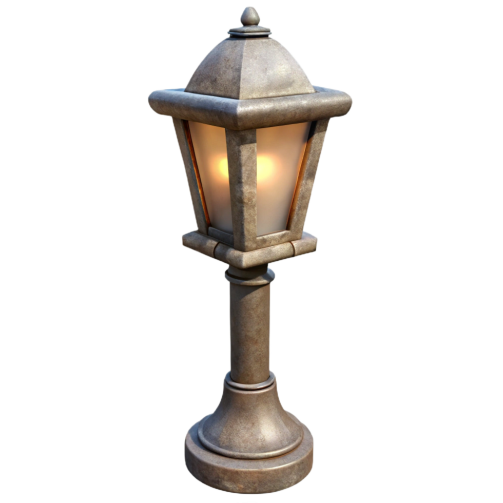 dramatic classic Urban Street Lamp Cutout detailed png
