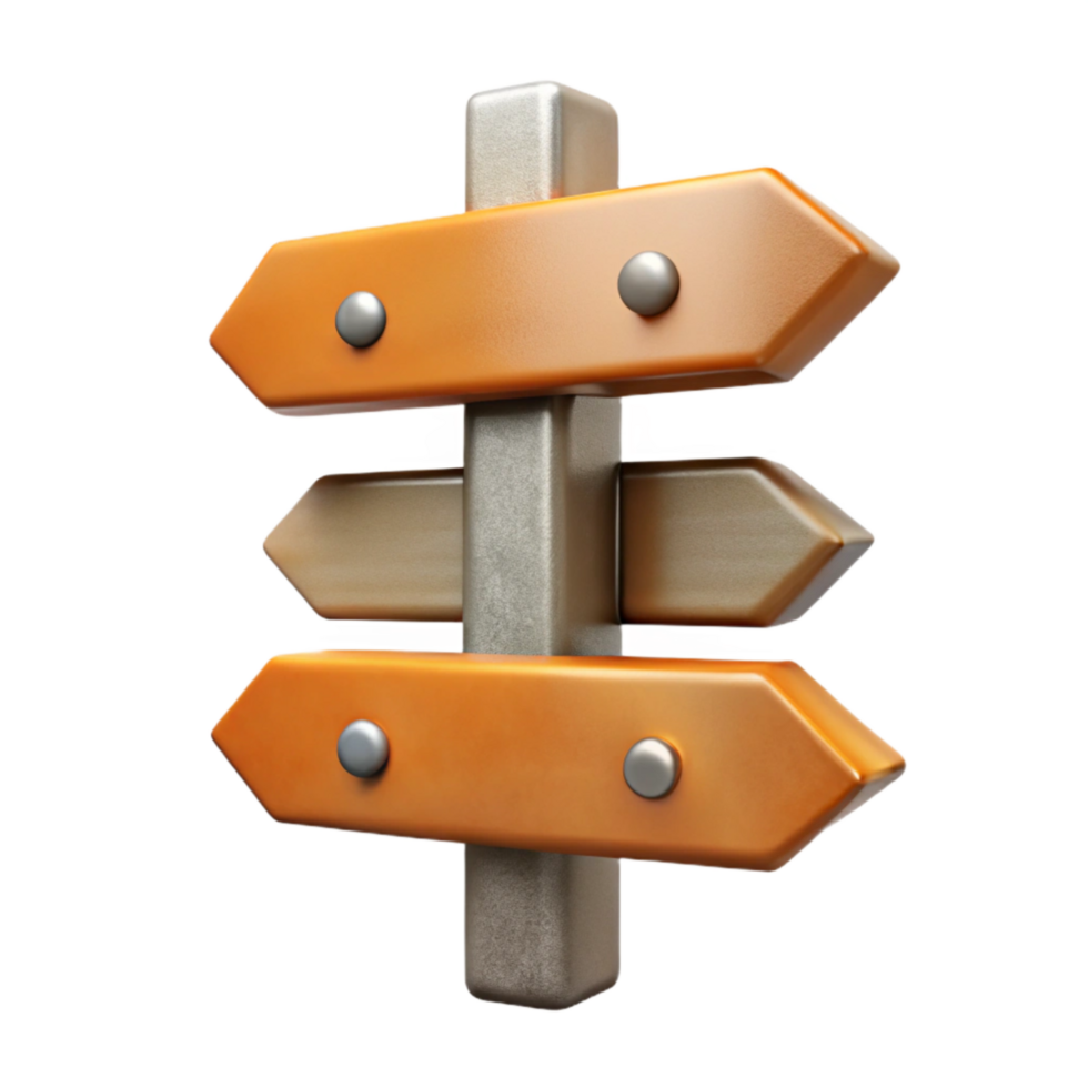 dramatic contemporary Urban Street Sign Directional Arrows Isolated authentic png