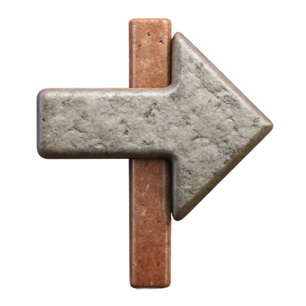 vibrant minimalist Urban Street Sign Arrow Right Isolated Cutout exclusive png