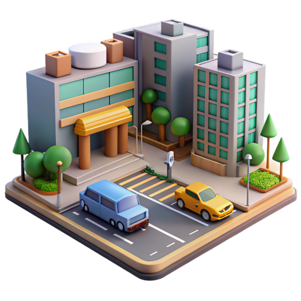 extraordinary classic Urban Street Scene with People Cutout high resolution png