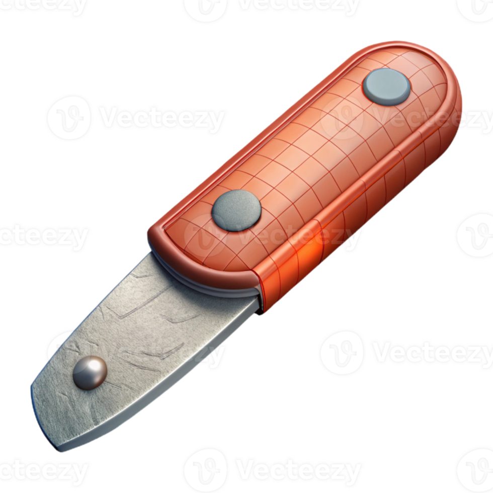 elegant rustic Utility Knife Retracted Transparent Background png