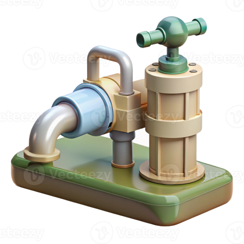 elegant abstract Variable Rate Irrigation System Side View Transparent Background authentic png