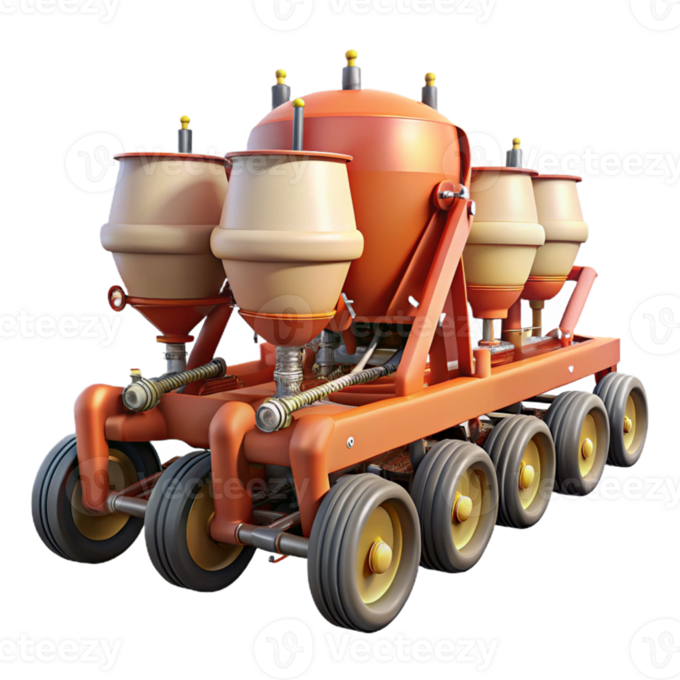 magnificent abstract Variable Rate Seeding Equipment Front View Isolated authentic png