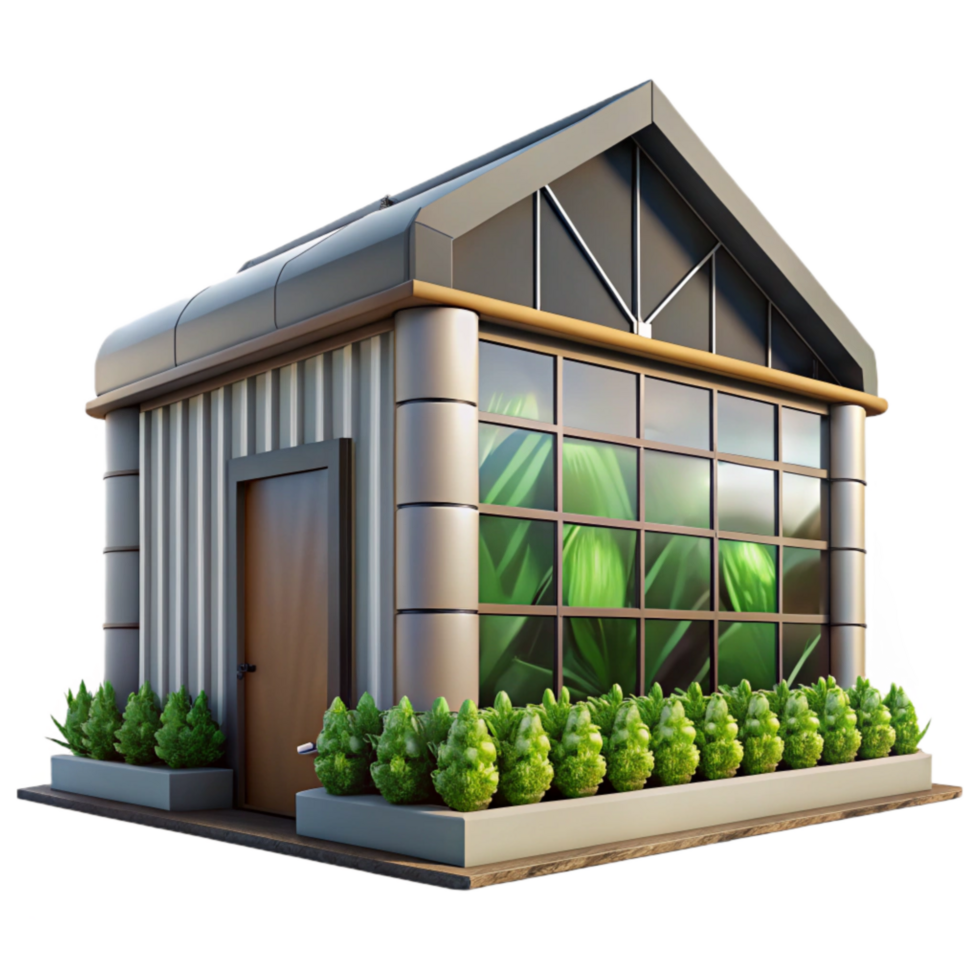impressive vintage Vertical Farm Exterior Modern Design Isolated authentic png