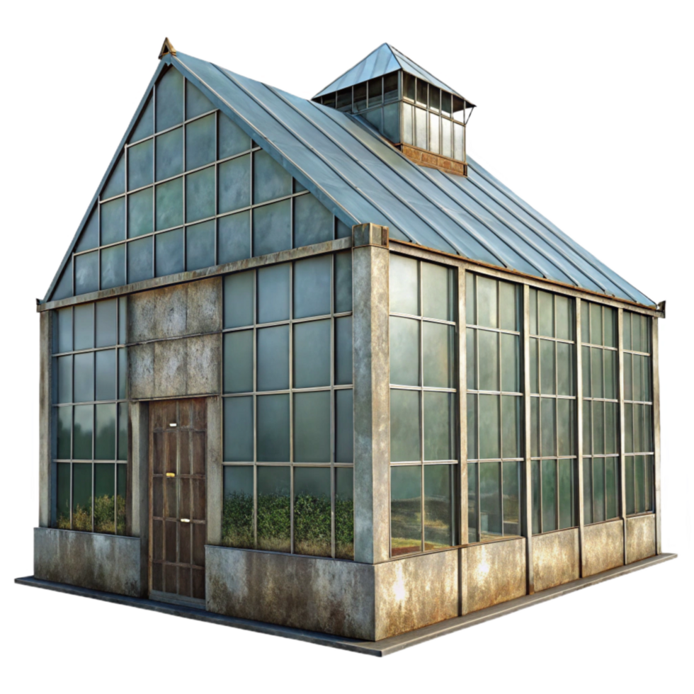 magnificent traditional Vertical Farm Exterior Metal Structure Isolated Transparent Background high resolution png