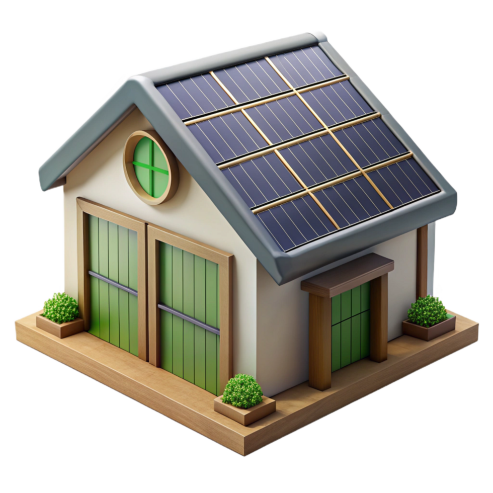 vibrant classic Vertical Farm Exterior with Solar Panels Transparent Background genuine png