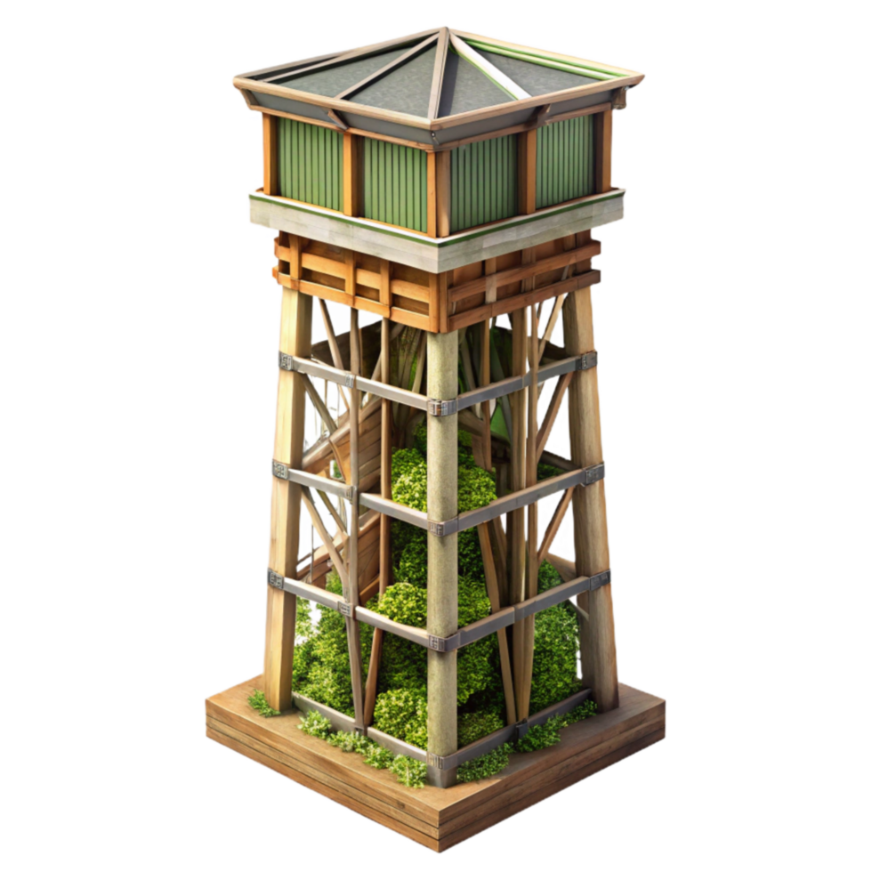 elegant contemporary Vertical Farming Tower Structure Cutout genuine png