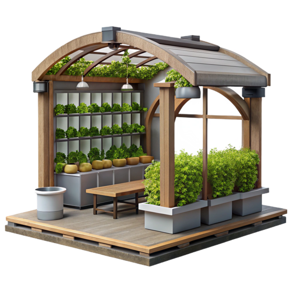 wonderful vintage Vertical Farm Interior Daytime Light Isolated professional png