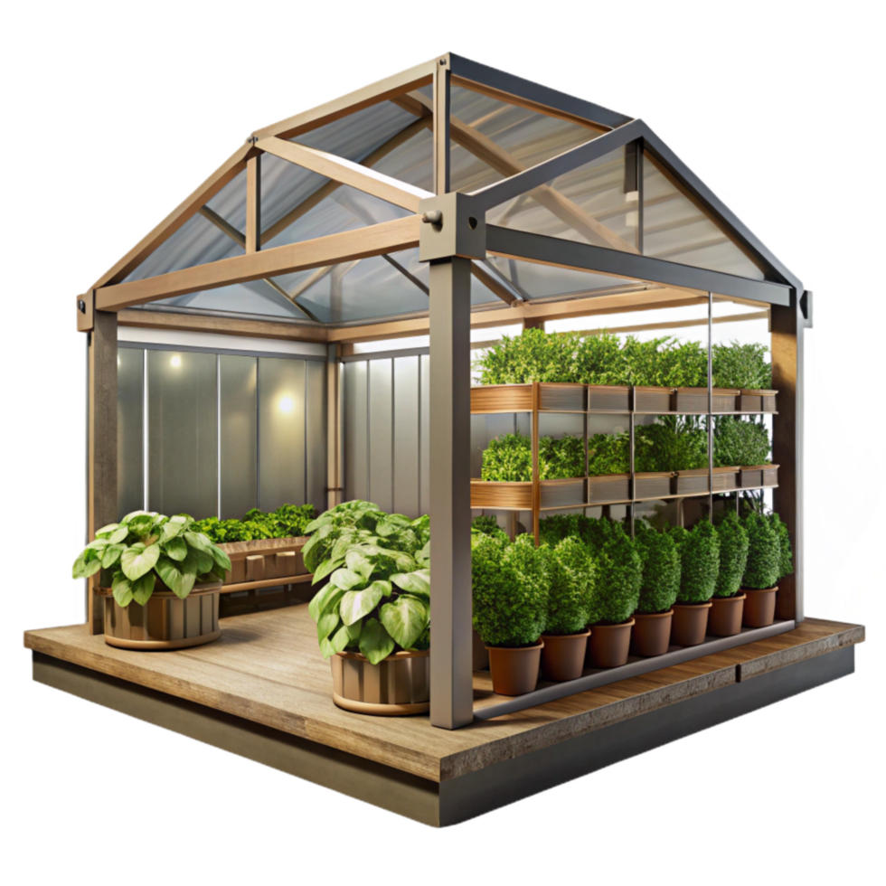 vibrant classic Vertical Farm Interior Daytime Light Isolated original png