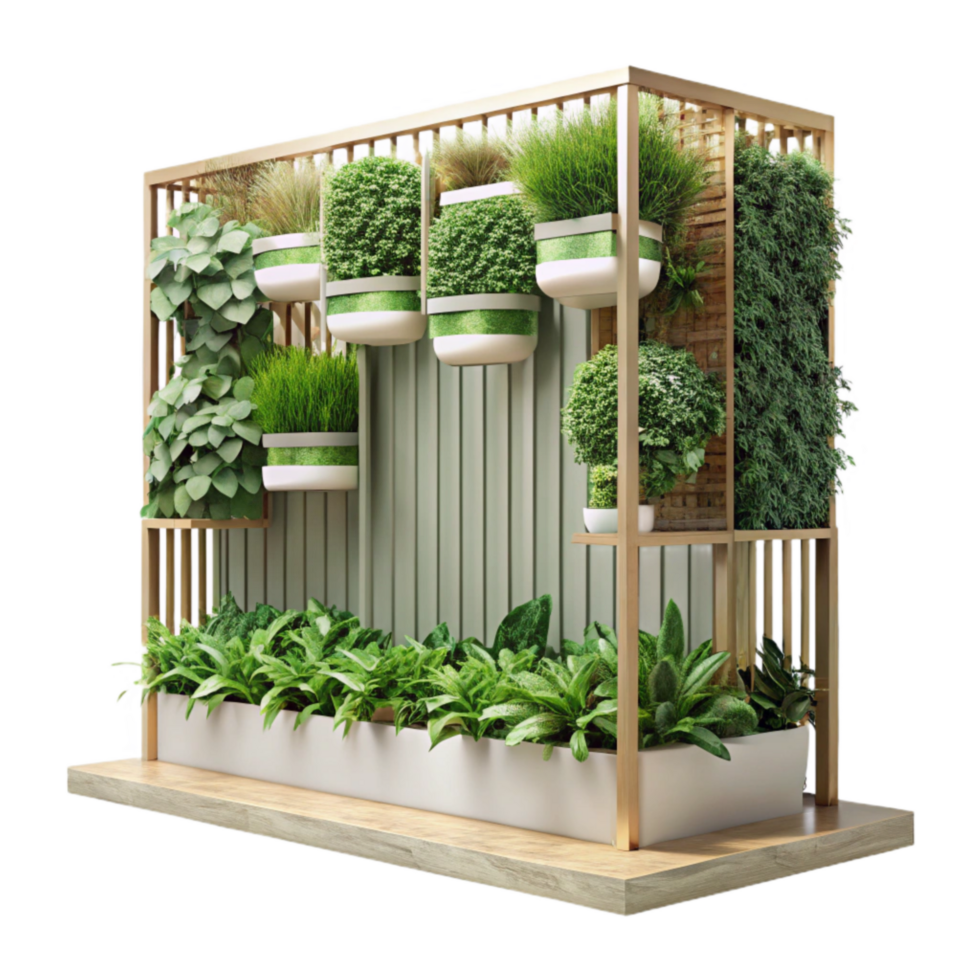 wonderful abstract Vertical Garden Design Modern Style Transparent Background exclusive png