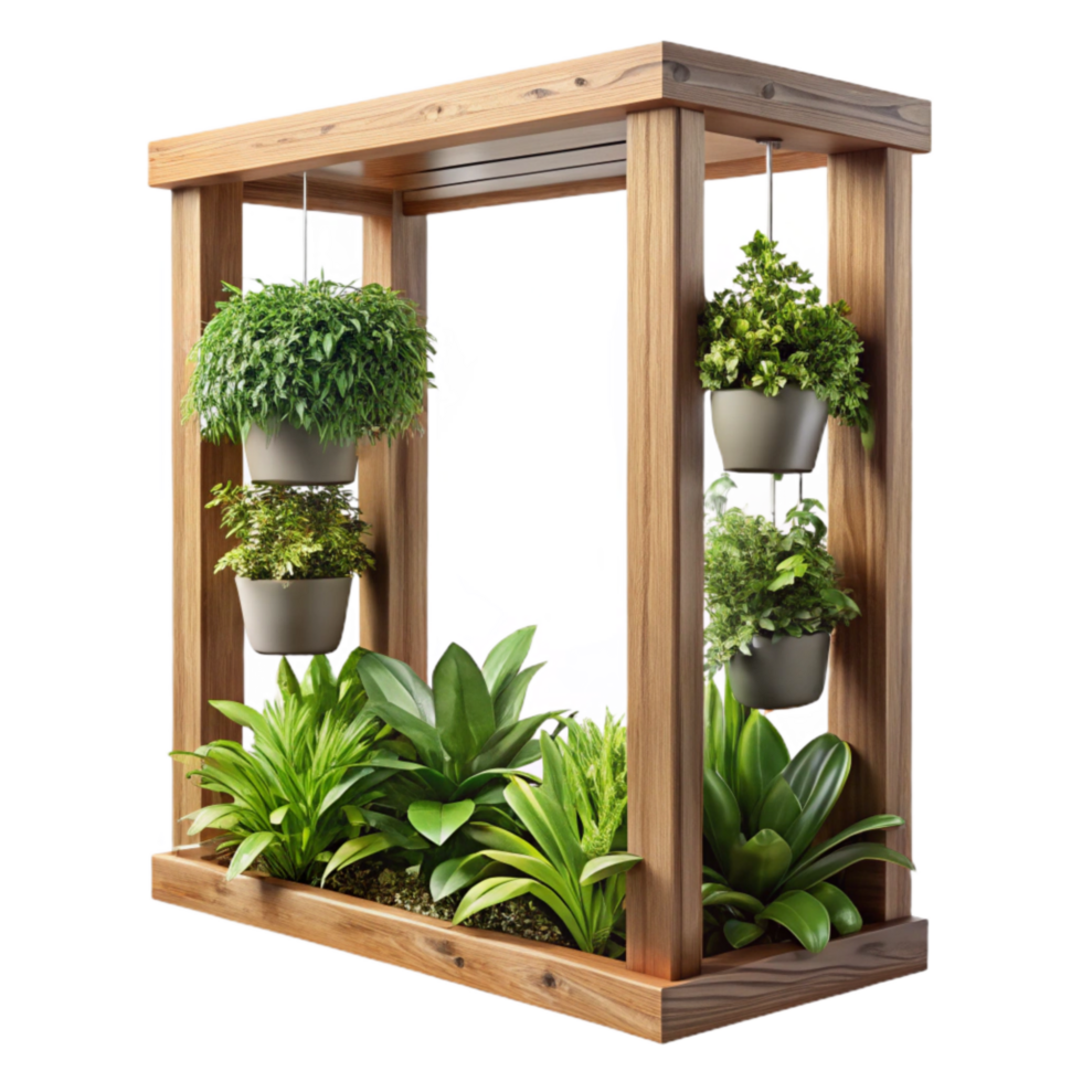 dramatic traditional Vertical Garden Frame Wooden Transparent Background original png
