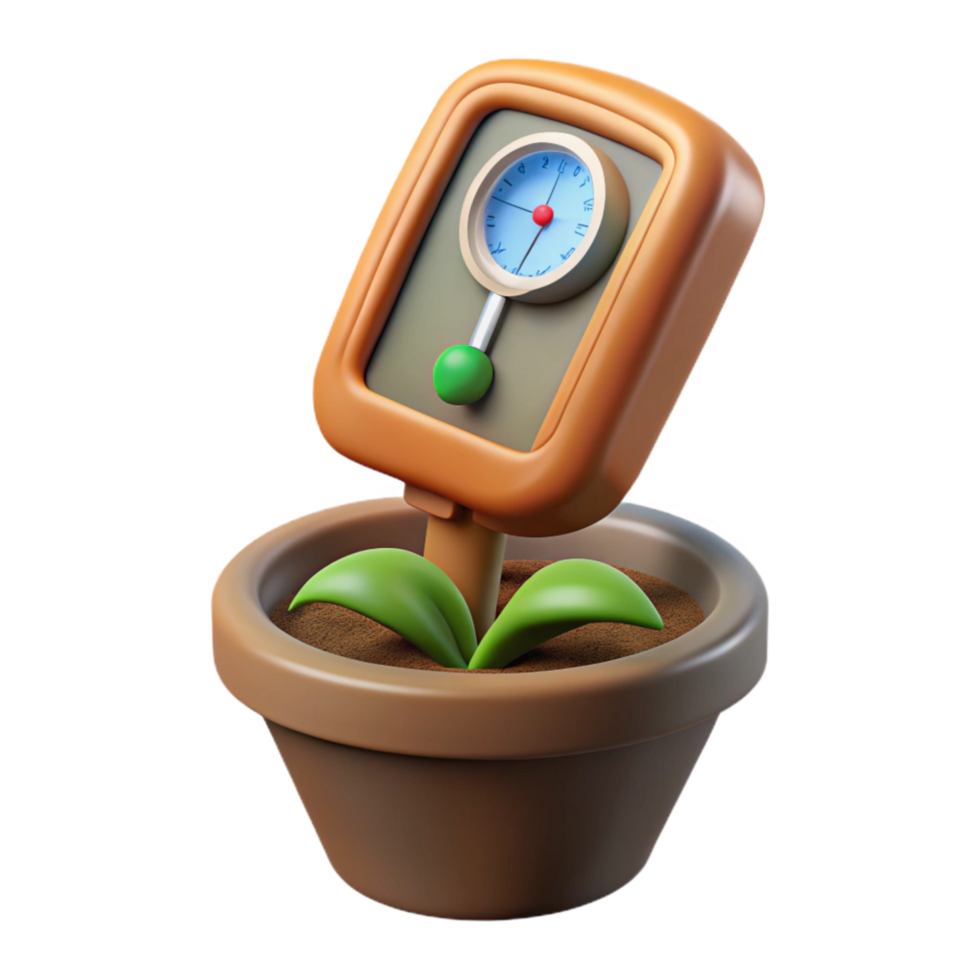 impressive minimalist Vertical Garden Soil Moisture Meter Isolated Analog Display genuine png