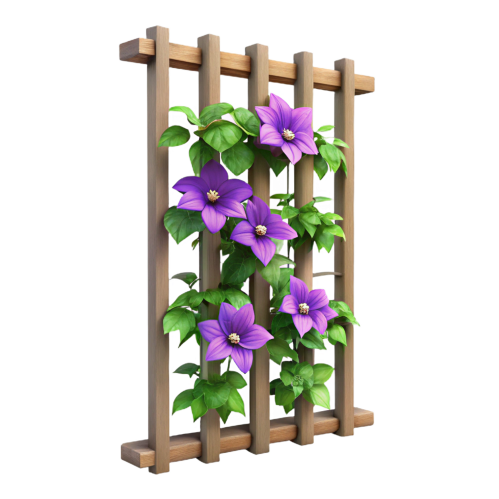 impressive minimalist Vertical Garden Trellis with Flowers Cutout Pink Blooms original png