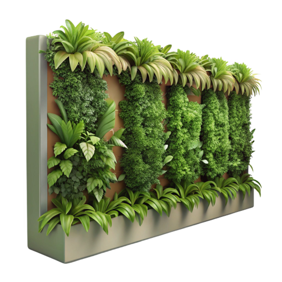 elegant classic Vertical Garden Wall Isolated Lush Greenery exclusive png
