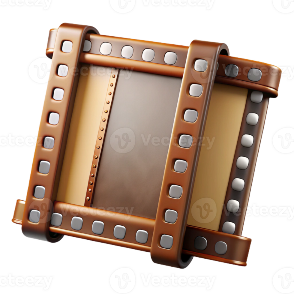 dramatic artistic Vintage Filmstrip with Frame Lines Cutout high quality png