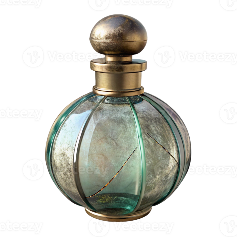 magnificent creative Vintage Glass Perfume Bottle Empty Transparent Background authentic png