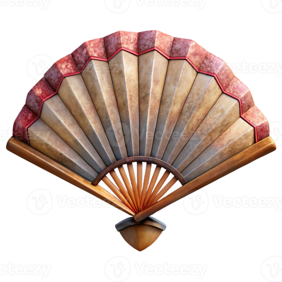 dramatic abstract Vintage Hand Fan Isolated Cutout png