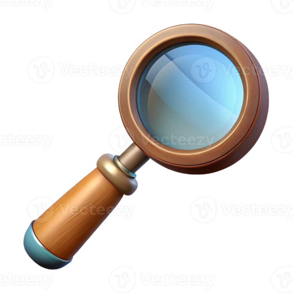 elegant classic Vintage Handheld Magnifying Glass Transparent professional png