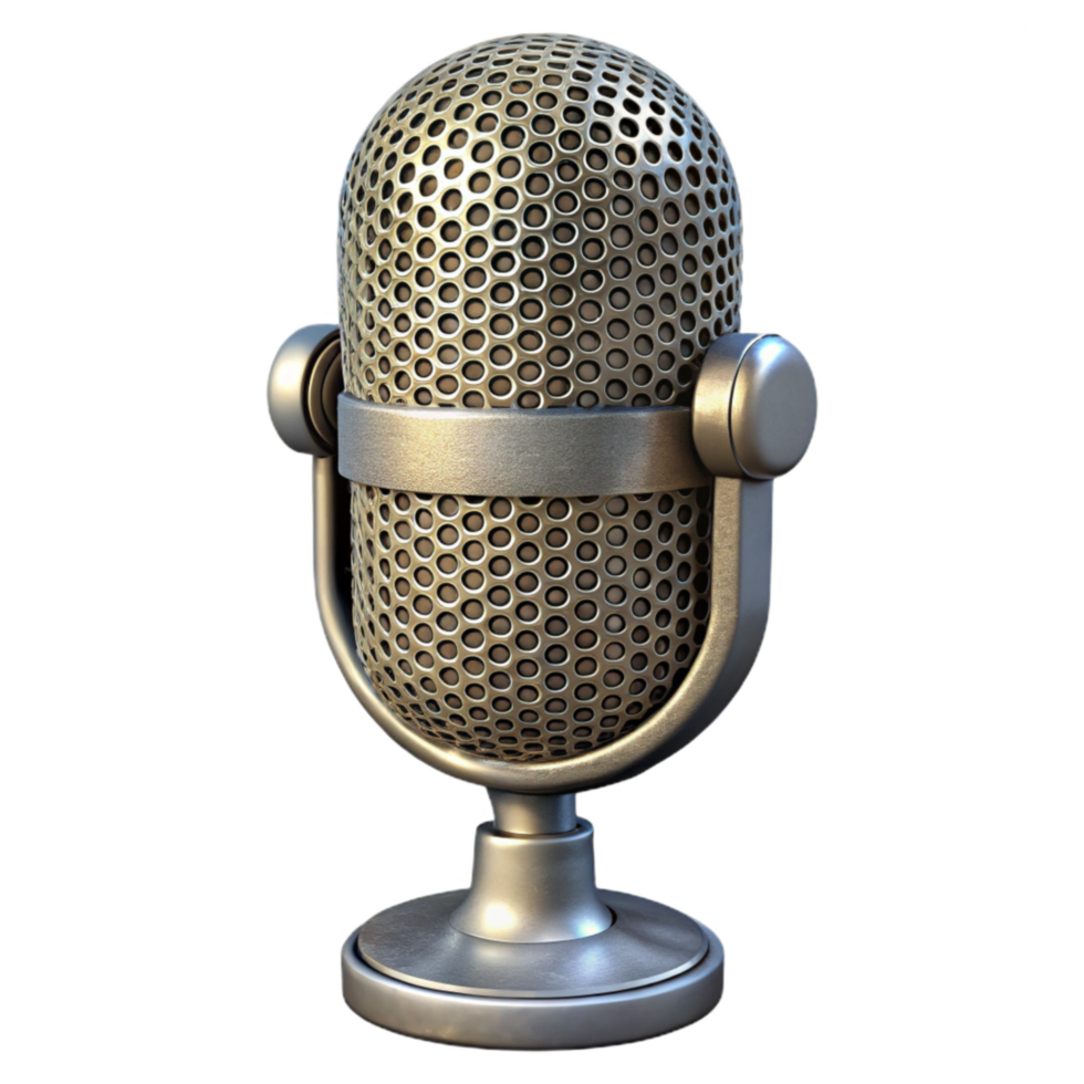 wonderful creative Vintage Microphone Grille Mesh Detail Isolated high quality png