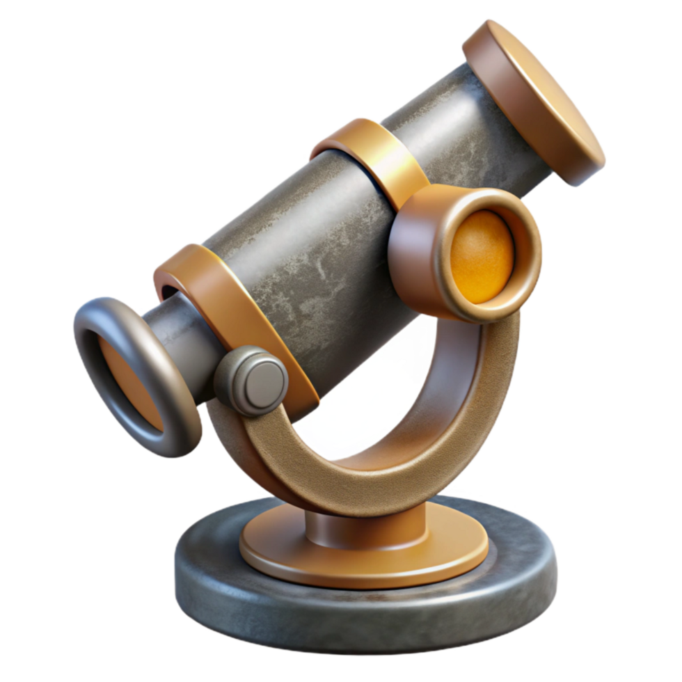 vibrant abstract Vintage Microscope Lens Detail Transparent Background premium png