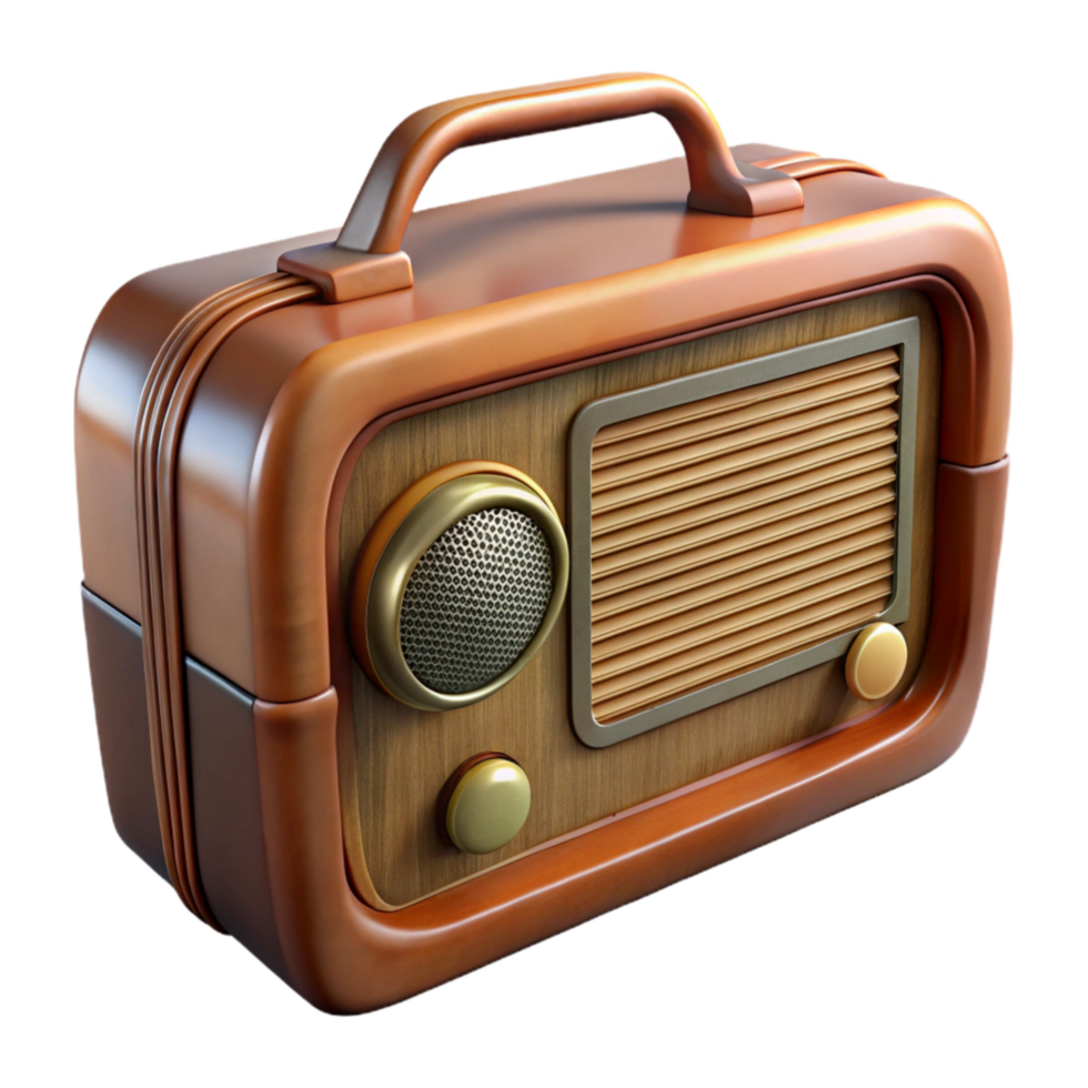 stunning modern Vintage Radio Wooden Case Isolated png