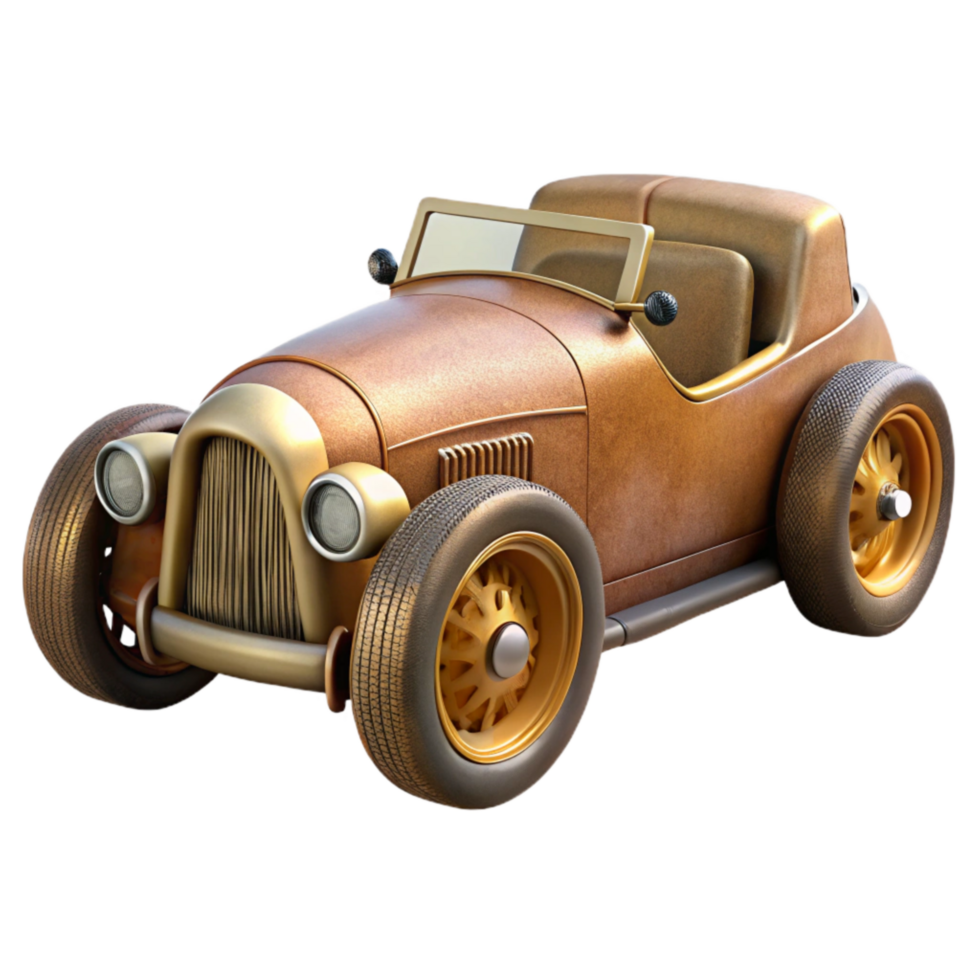 elegant rustic Vintage Roadster with Wire Wheels Isolated authentic png