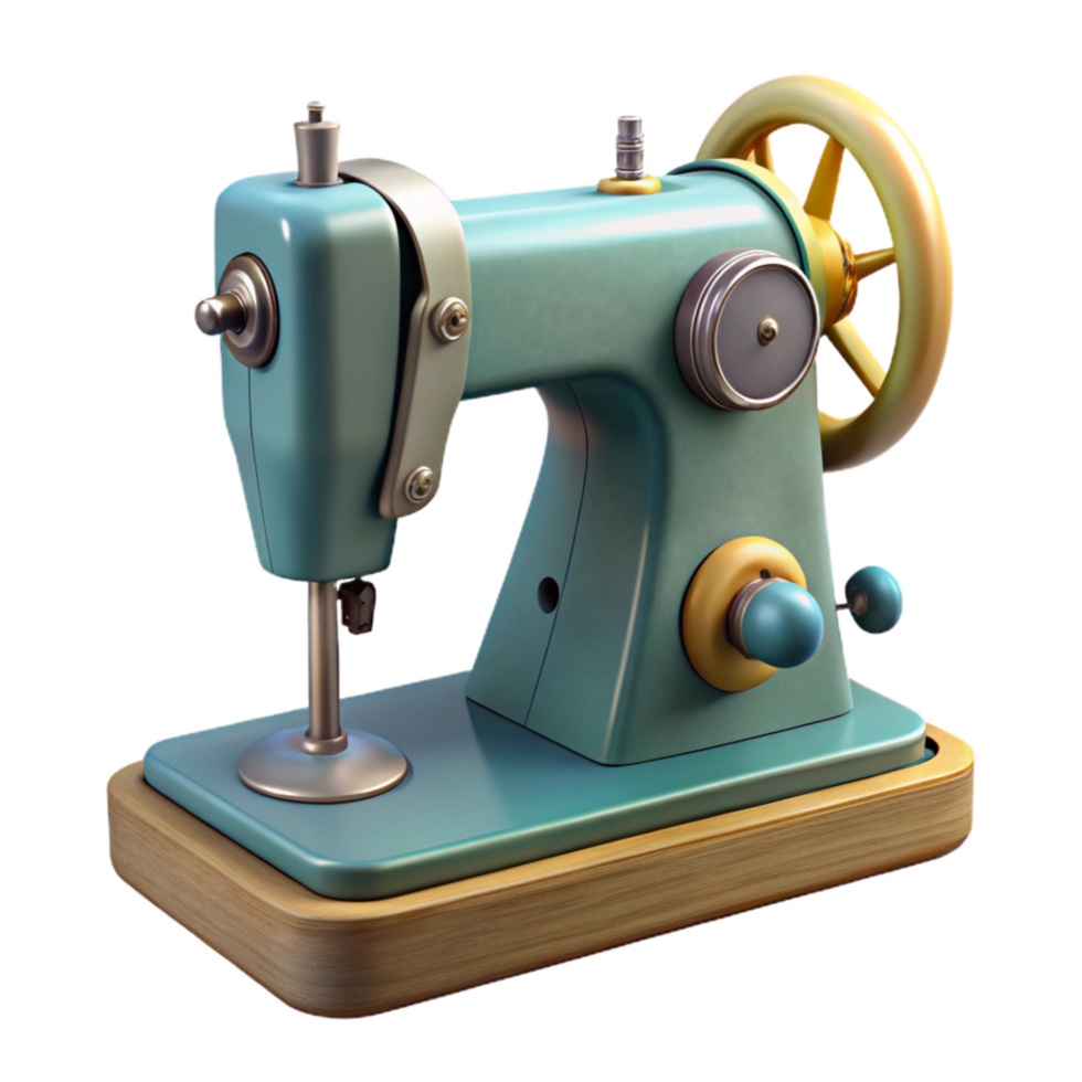 serene classic Vintage Sewing Machine Pedal Operated Isolated detailed png