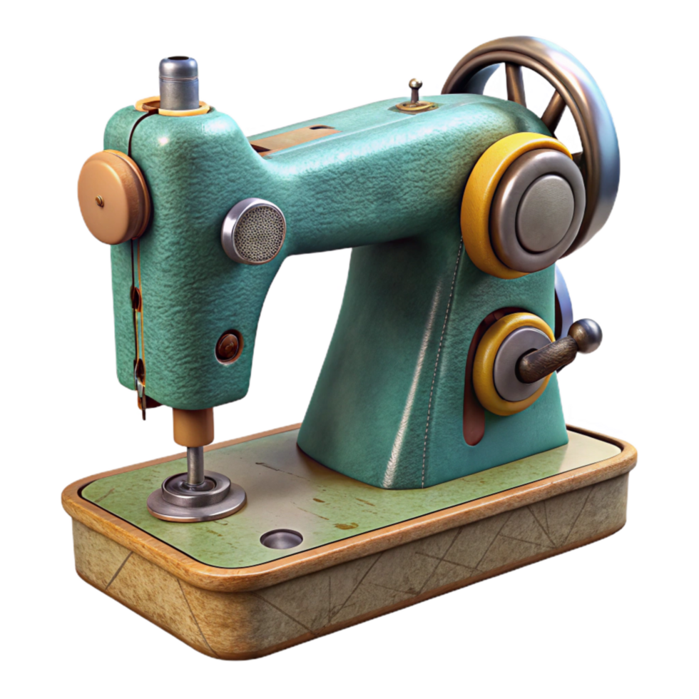impressive traditional Vintage Sewing Machine Restoration Isolated Element authentic png