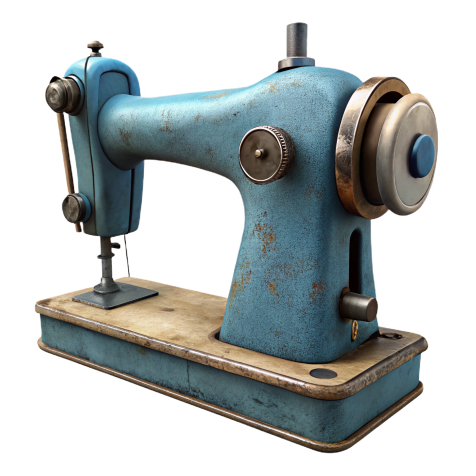 extraordinary rustic Vintage Sewing Machine Side View Cutout premium png