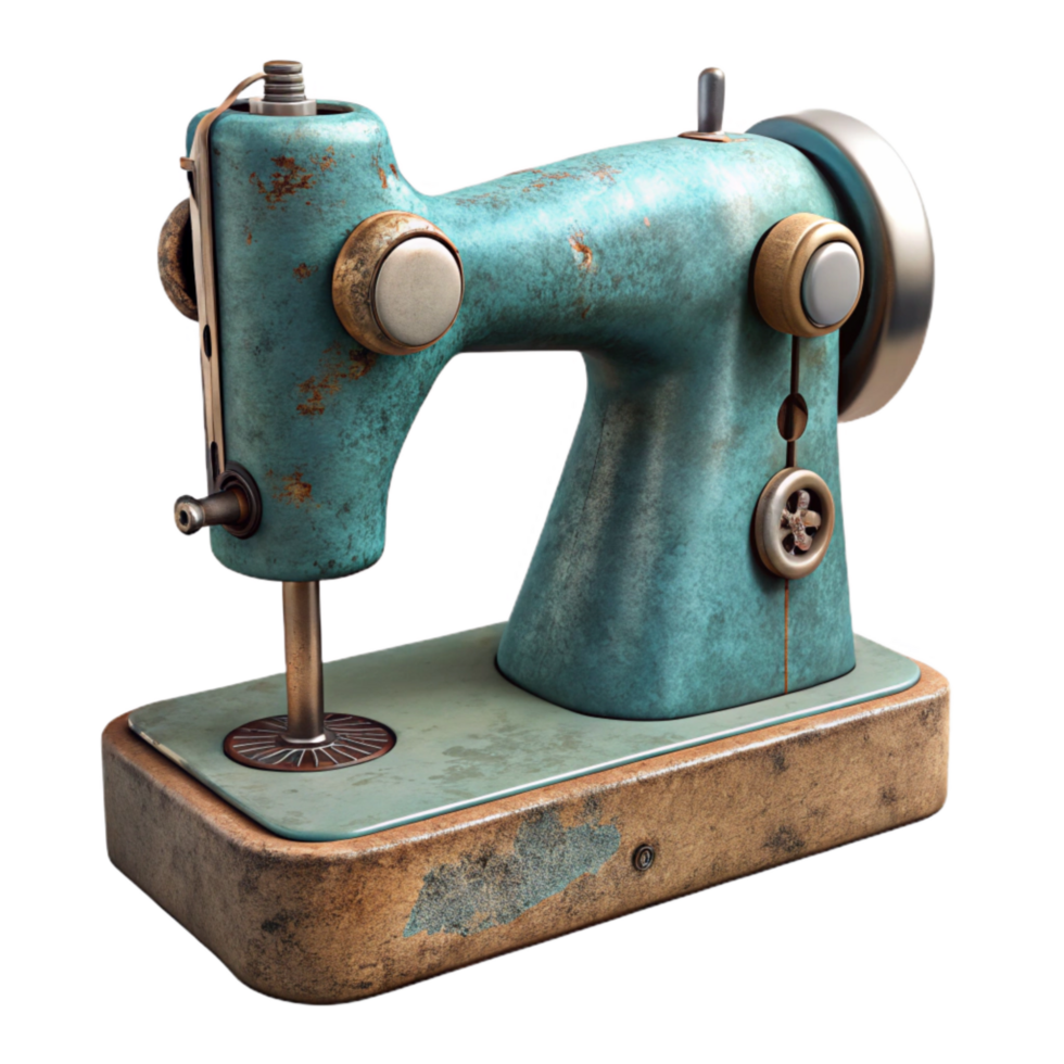 dramatic classic Vintage Sewing Machine Side View Cutout original png