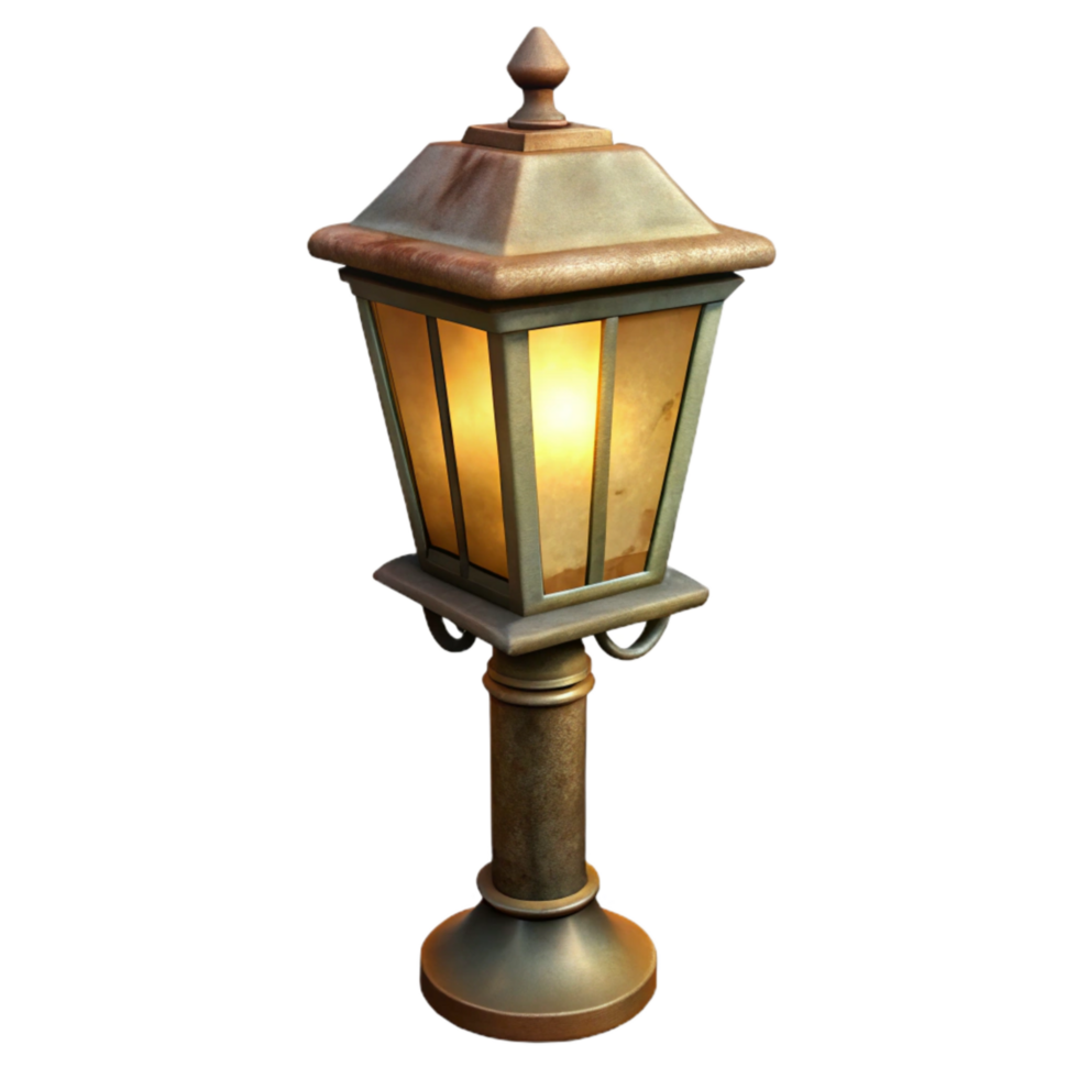 stunning rustic Vintage Streetlamp Silhouette Transparent Background high resolution png