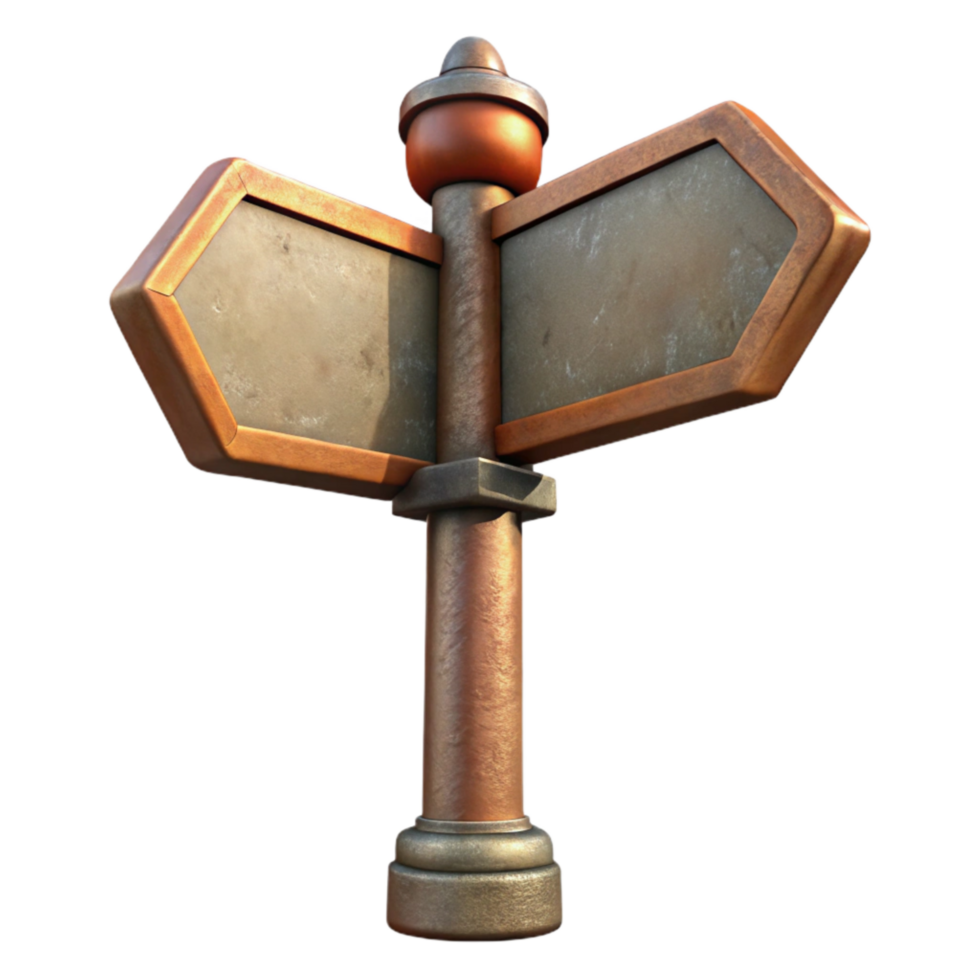 magnificent artistic Vintage Street Sign Isolated Element on Transparent Background high quality png