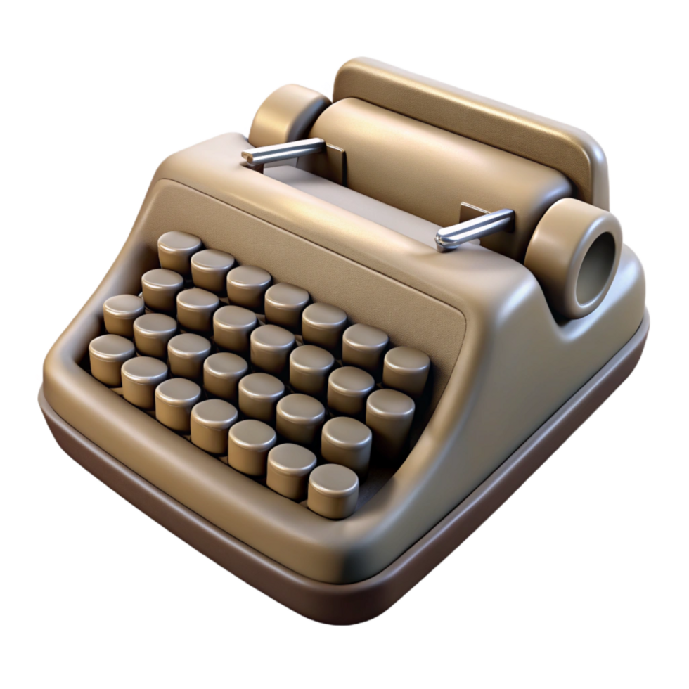 wonderful rustic Vintage Typewriter Keyboard Closeup Cutout detailed png
