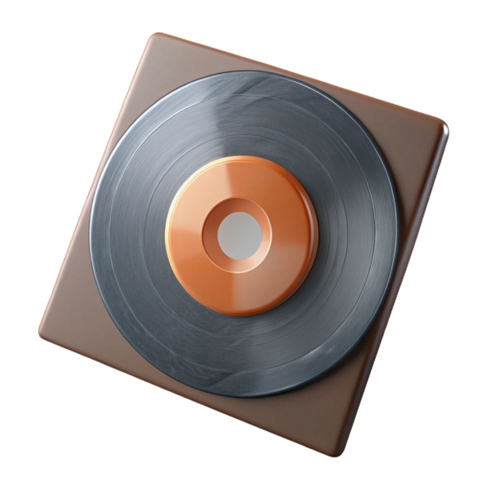 extraordinary rustic Vinyl Record Outer Sleeve Generic Design Transparent Background detailed png