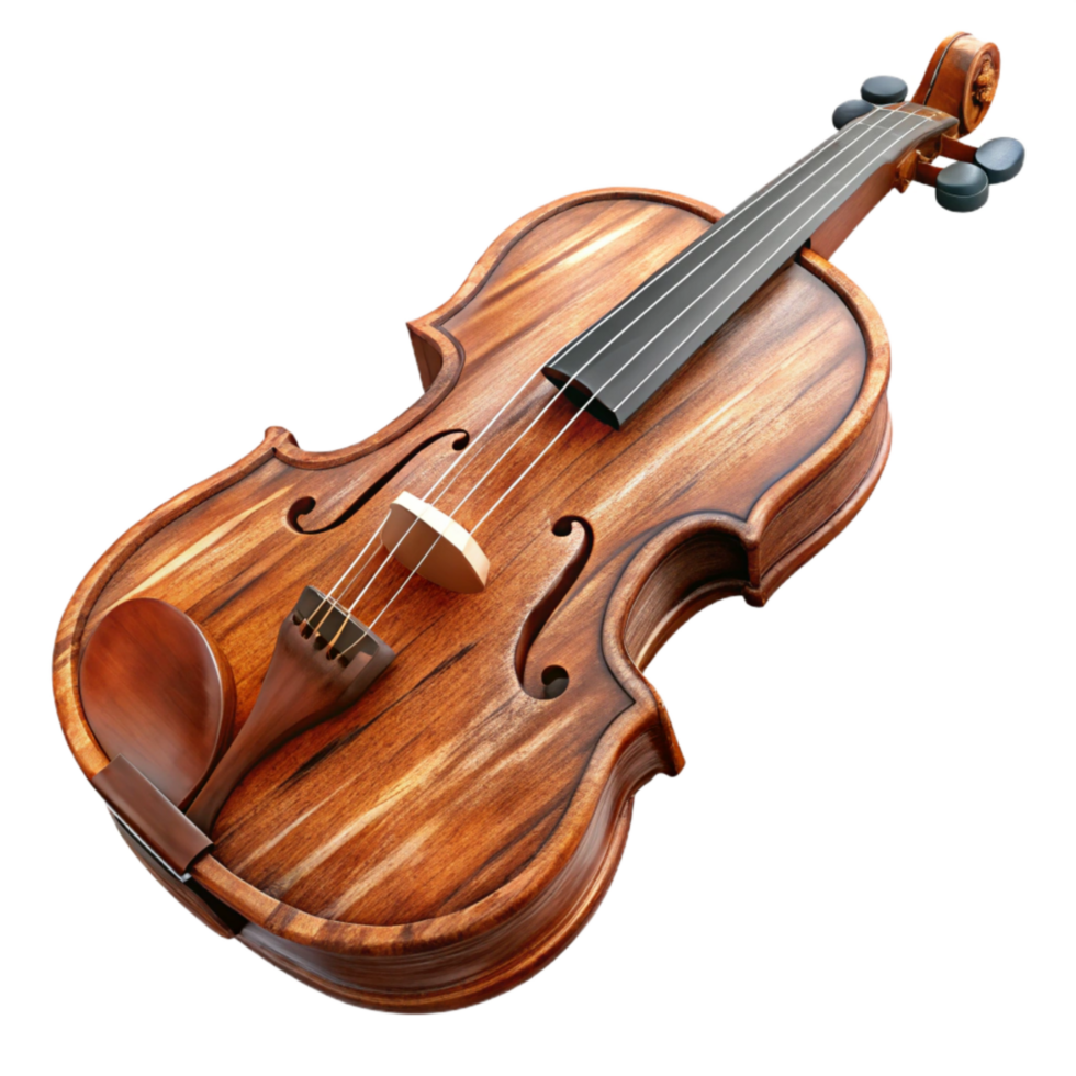 elegant creative Violin Bridge Wood Texture Isolated authentic png