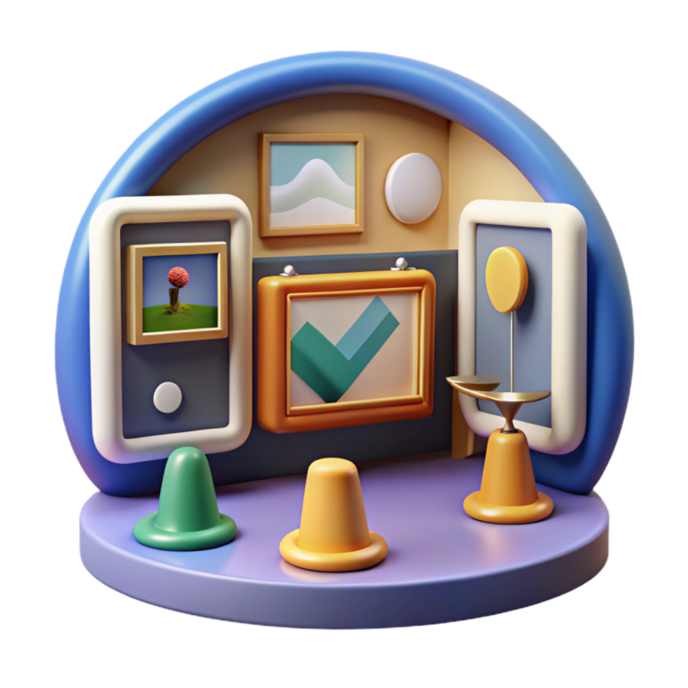 beautiful contemporary Virtual Art Gallery Tour Cutout high quality png