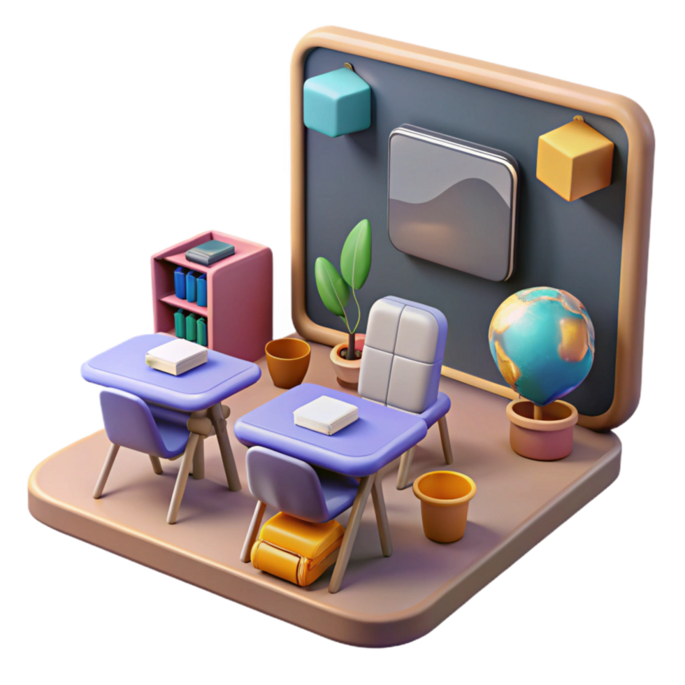 magnificent artistic Virtual Classroom in Metaverse Isolated Element genuine png