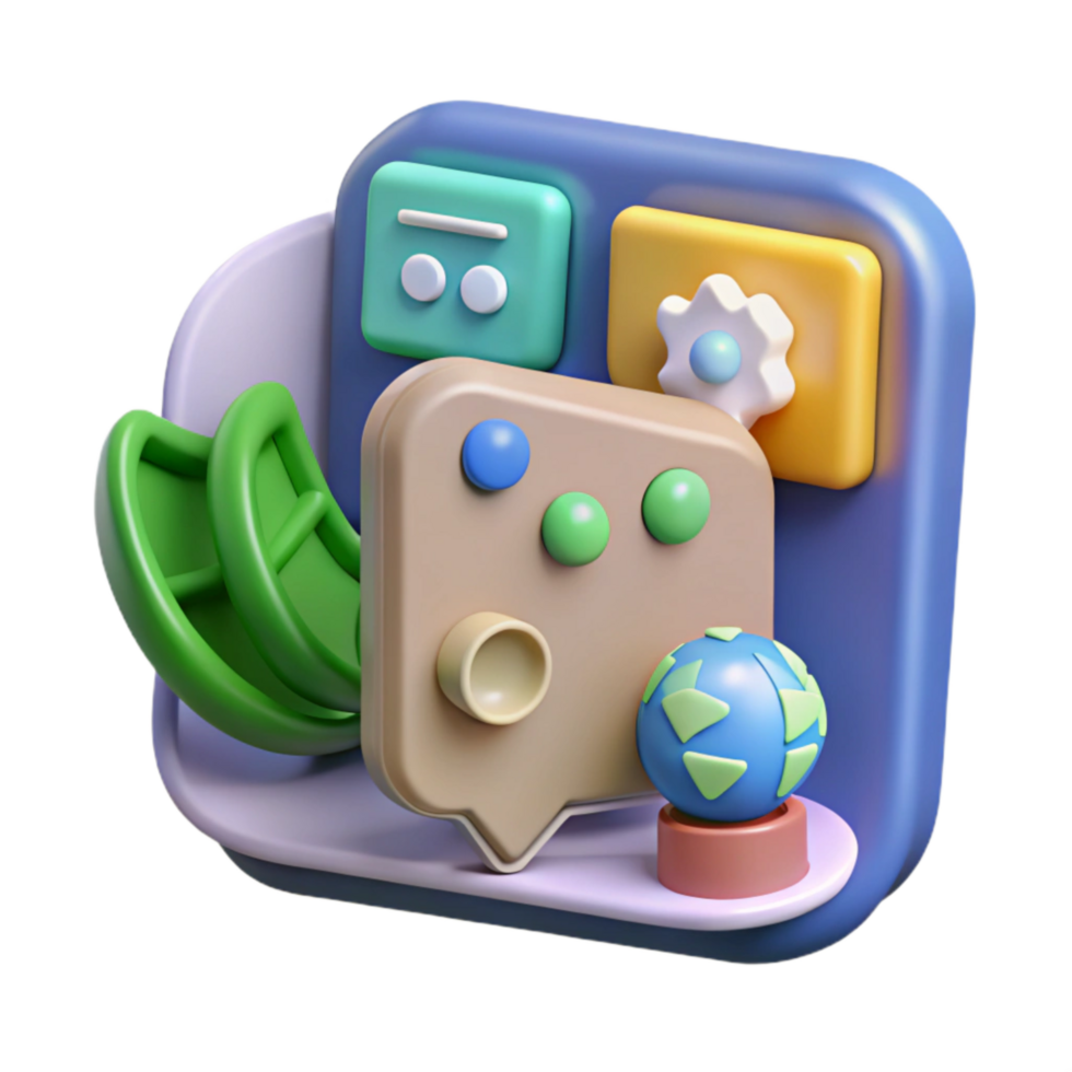impressive abstract Virtual Language Learning Platform Cutout high quality png