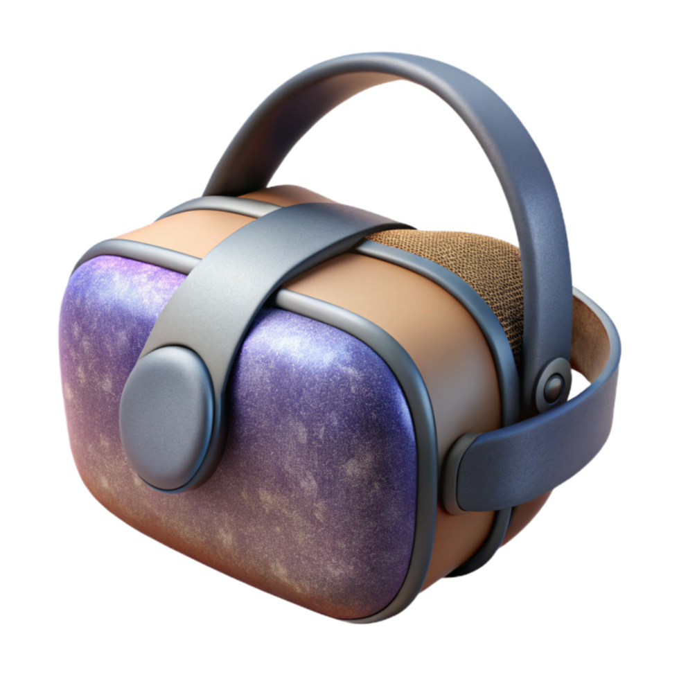 elegant vintage Virtual Reality Headset Back View Isolated with Matte Finish premium png