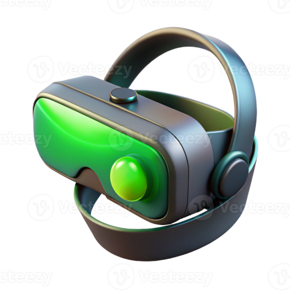 serene artistic Virtual Reality Headset with Leather Straps Cutout authentic png