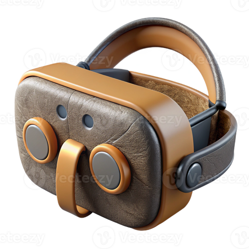 extraordinary traditional Virtual Reality Headset with Leather Straps Cutout exclusive png