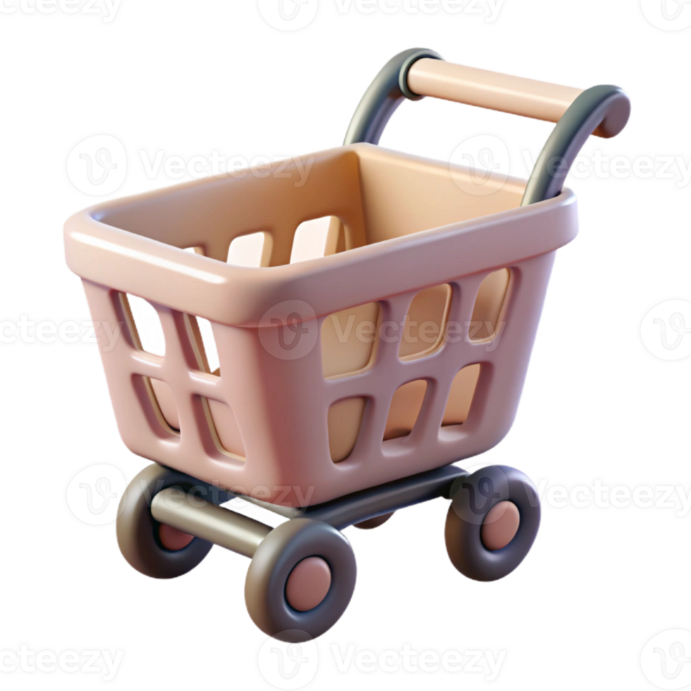 impressive creative Virtual Shopping Cart Icon with Transparent Background premium png