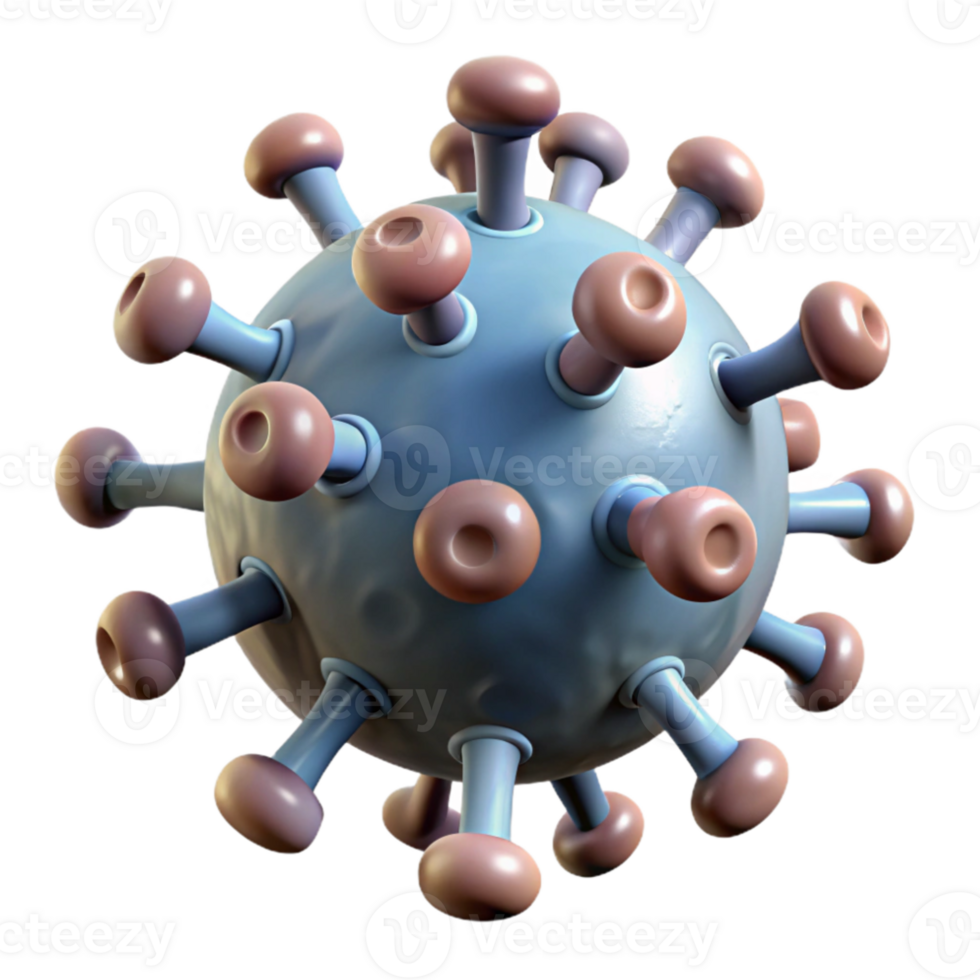 serene traditional Virus Cell Microscopic View Transparent Background premium png