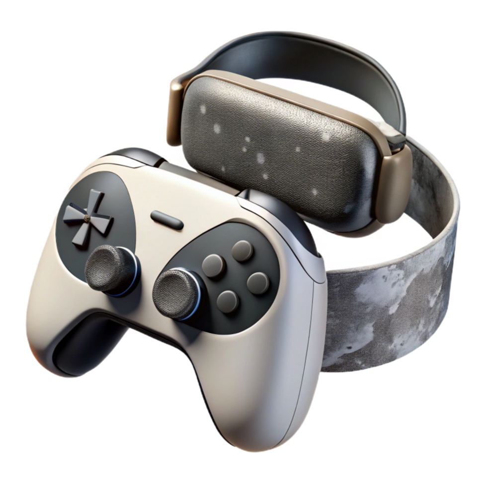 wonderful rustic Vr Headset Controller Black and White Isolated high quality png