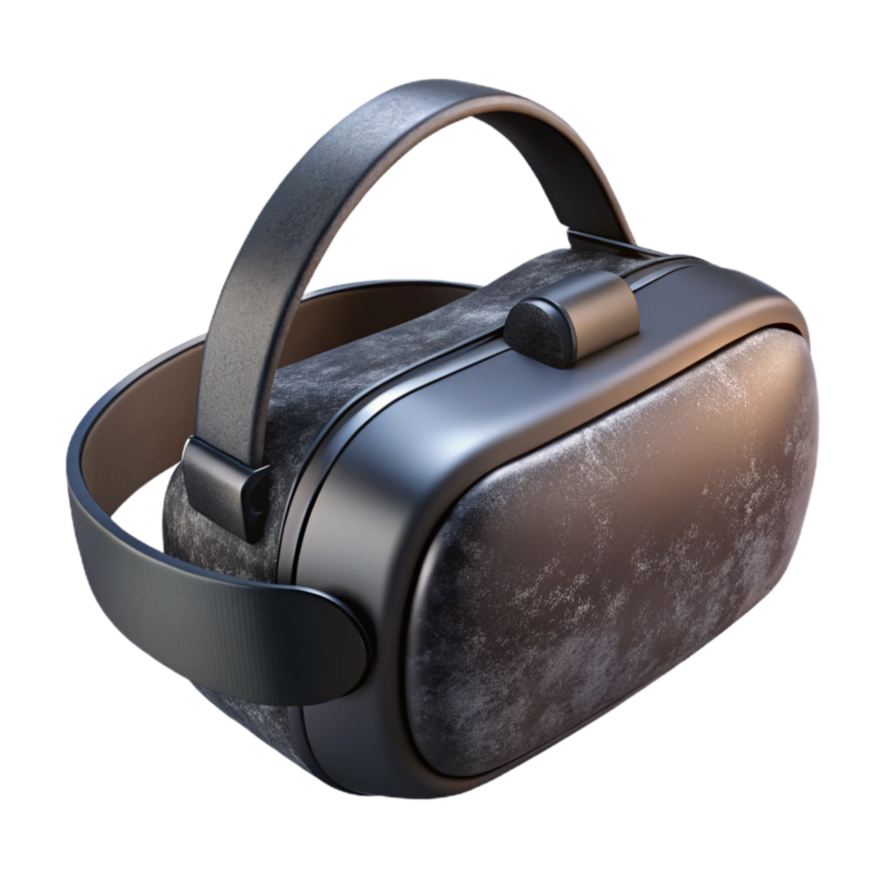 magnificent artistic Vr Headset with Black Matte Finish Transparent Background high resolution png